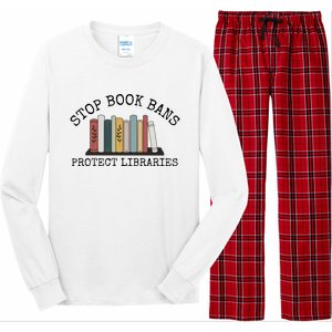 Stop Book Bans Librarian Long Sleeve Pajama Set