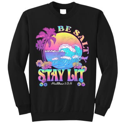 Summer Beach Be Salty Stay Lit Matthew 5:13 14 Sweatshirt