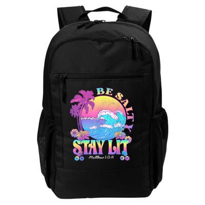 Summer Beach Be Salty Stay Lit Matthew 5:13 14 Backpack