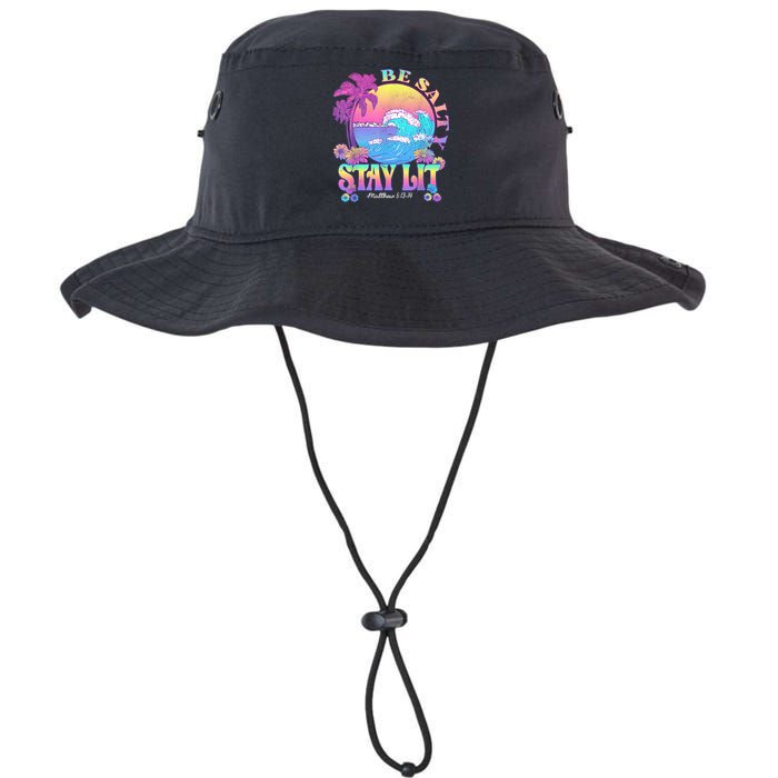Summer Beach Be Salty Stay Lit Matthew 5:13 14 Bucket Hat