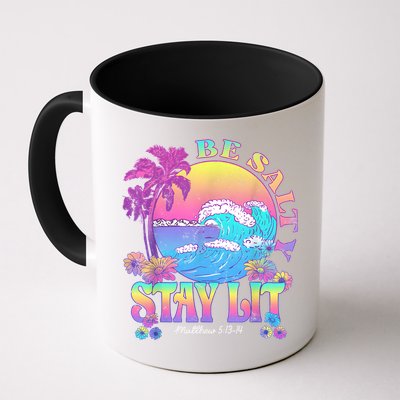 Summer Beach Be Salty Stay Lit Matthew 5:13 14 Mug