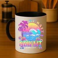 Summer Beach Be Salty Stay Lit Matthew 5:13 14 Mug