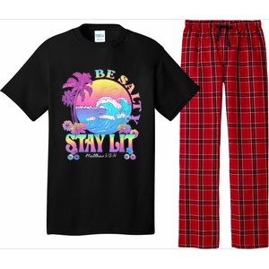 Summer Beach Be Salty Stay Lit Matthew 5:13 14 Pajama Set