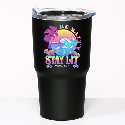 Summer Beach Be Salty Stay Lit Matthew 5:13 14 Tumbler