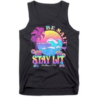 Summer Beach Be Salty Stay Lit Matthew 5:13 14 Tank Top