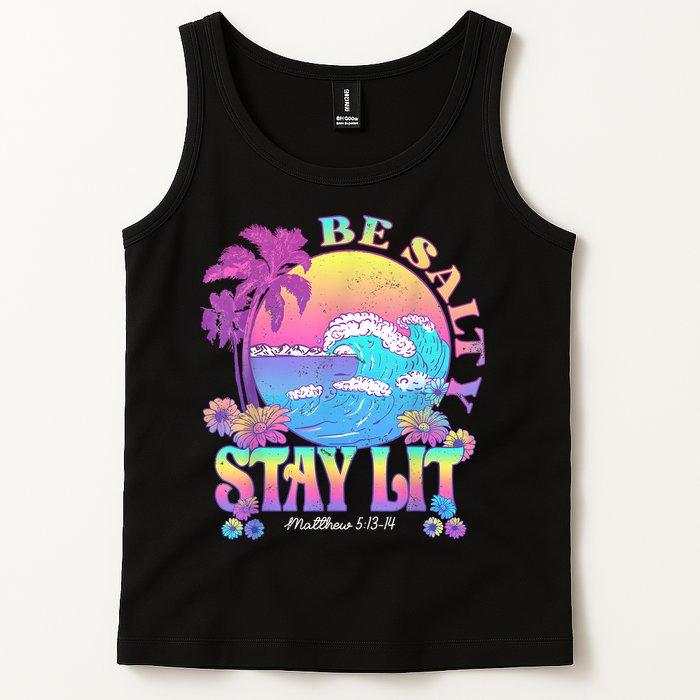 Summer Beach Be Salty Stay Lit Matthew 5:13 14 Tank Top