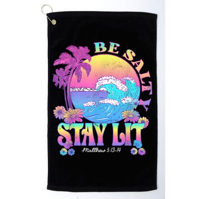 Summer Beach Be Salty Stay Lit Matthew 5:13 14 Golf Towel