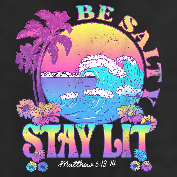 Summer Beach Be Salty Stay Lit Matthew 5:13 14 Golf Towel