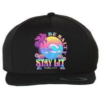 Summer Beach Be Salty Stay Lit Matthew 5:13 14 Wool Snapback Cap