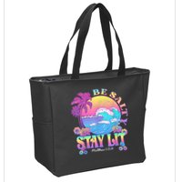 Summer Beach Be Salty Stay Lit Matthew 5:13 14 Zip Tote Bag