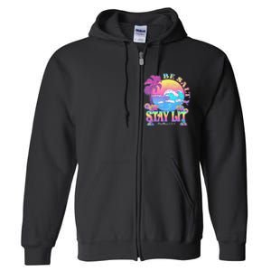 Summer Beach Be Salty Stay Lit Matthew 5:13 14 Full Zip Hoodie