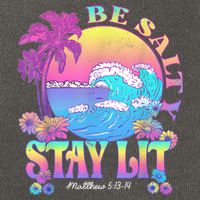 Summer Beach Be Salty Stay Lit Matthew 5:13 14 Cotton Canvas Backpack