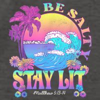 Summer Beach Be Salty Stay Lit Matthew 5:13 14 Vector Backpack