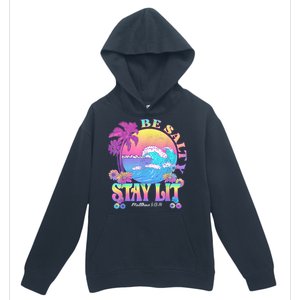 Summer Beach Be Salty Stay Lit Matthew 5:13 14 Urban Pullover Hoodie