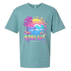 Summer Beach Be Salty Stay Lit Matthew 5:13 14 Sueded Cloud Jersey T-Shirt