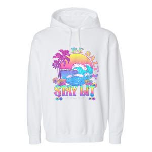 Summer Beach Be Salty Stay Lit Matthew 5:13 14 Garment-Dyed Fleece Hoodie