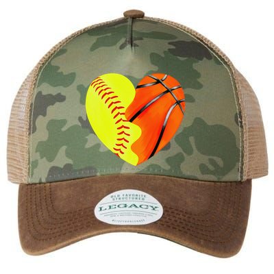 Softball Basketball Basketball Dad Softball Mom Legacy Tie Dye Trucker Hat