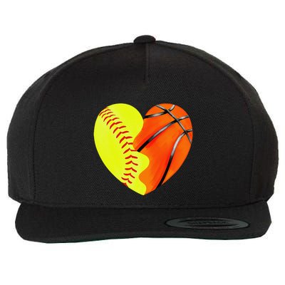 Softball Basketball Basketball Dad Softball Mom Wool Snapback Cap