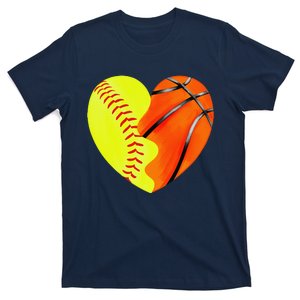 Softball Basketball Basketball Dad Softball Mom T-Shirt