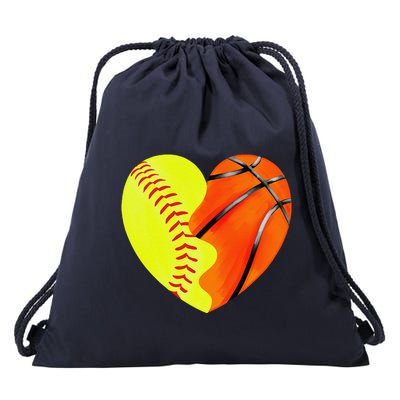 Softball Basketball Basketball Dad Softball Mom Drawstring Bag