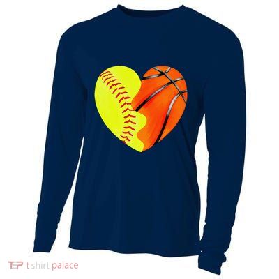 Softball Basketball Basketball Dad Softball Mom Cooling Performance Long Sleeve Crew