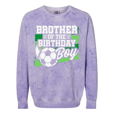 Soccer Birthday Birthday Brother Soccer Birthday Colorblast Crewneck Sweatshirt