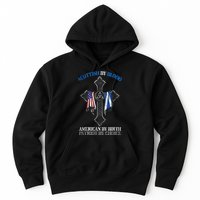 Scottish By Blood American By Birth Cross Flag Hoodie