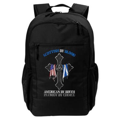 Scottish By Blood American By Birth Cross Flag Backpack