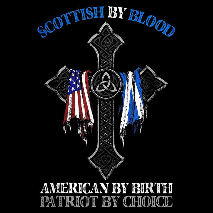 Scottish By Blood American By Birth Cross Flag Sustainable Bucket Hat