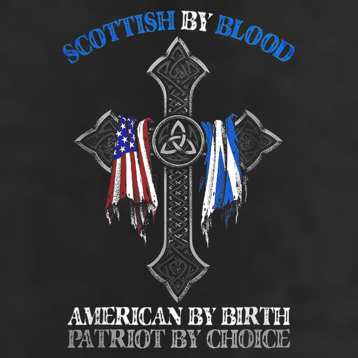 Scottish By Blood American By Birth Cross Flag Adult Drive Performance Visor