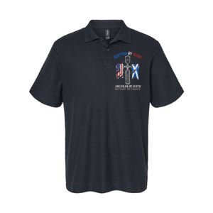 Scottish By Blood American By Birth Patriot By Choice Softstyle Adult Sport Polo