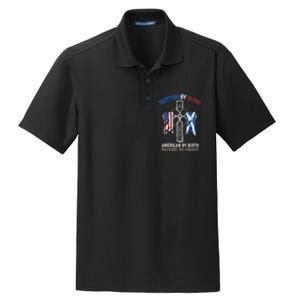 Scottish By Blood American By Birth Patriot By Choice Dry Zone Grid Polo