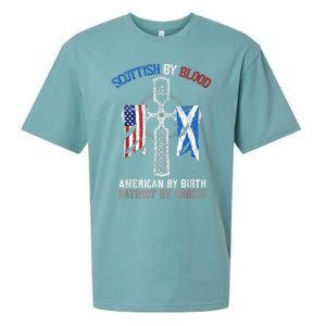 Scottish By Blood American By Birth Patriot By Choice Sueded Cloud Jersey T-Shirt