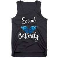 Social Butterfly Behavior Extroverted Extrovert Tank Top