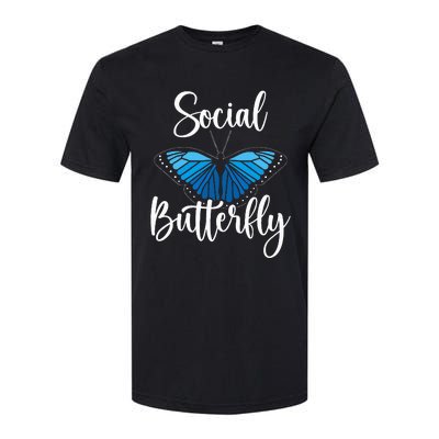 Social Butterfly Behavior Extroverted Extrovert Softstyle® CVC T-Shirt