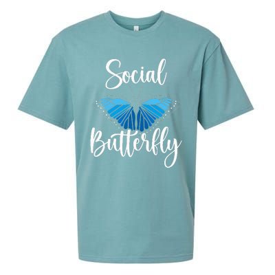 Social Butterfly Behavior Extroverted Extrovert Sueded Cloud Jersey T-Shirt