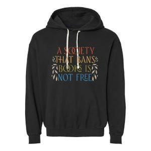 Stop Book Banning Protect Libraries Ban Books Not Bigots Garment-Dyed Fleece Hoodie