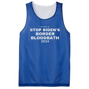 Stop BidenS Border Bloodbath Quote Trump Mesh Reversible Basketball Jersey Tank