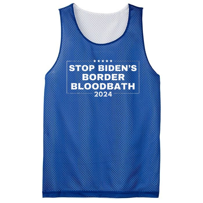 Stop BidenS Border Bloodbath Quote Trump Mesh Reversible Basketball Jersey Tank