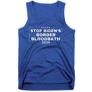 Stop BidenS Border Bloodbath Quote Trump Tank Top