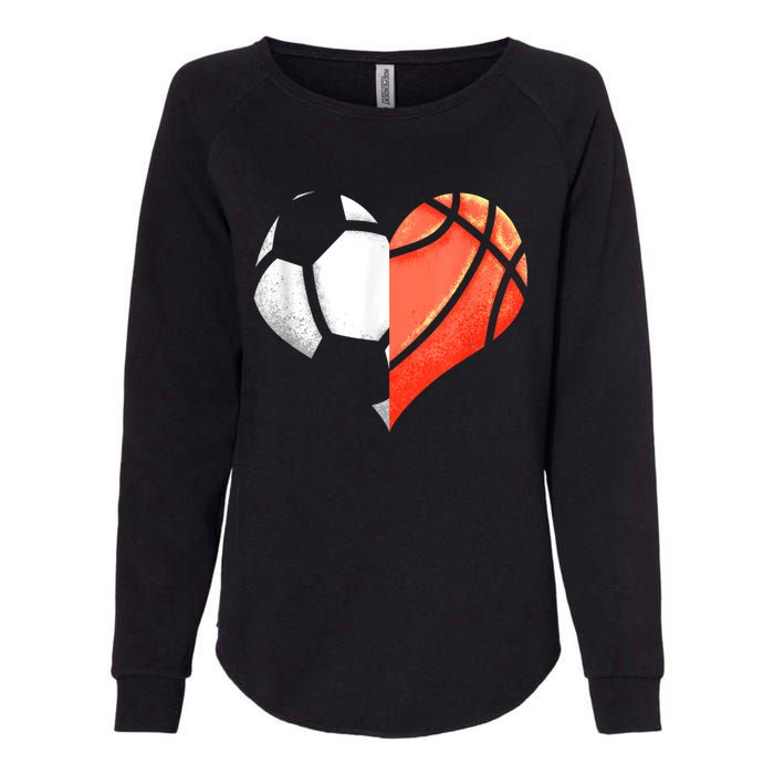 Soccer Basketball Ball Heart Football Valentines Day Womens California Wash Sweatshirt