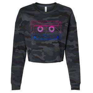 Subtle Bisexual Bi Pride Flag Cassette Cropped Pullover Crew