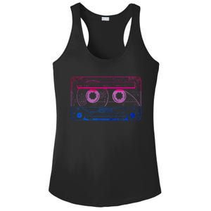 Subtle Bisexual Bi Pride Flag Cassette Ladies PosiCharge Competitor Racerback Tank