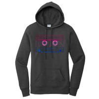 Subtle Bisexual Bi Pride Flag Cassette Women's Pullover Hoodie