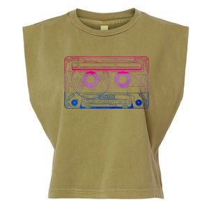 Subtle Bisexual Bi Pride Flag Cassette Garment-Dyed Women's Muscle Tee