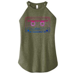 Subtle Bisexual Bi Pride Flag Cassette Women's Perfect Tri Rocker Tank