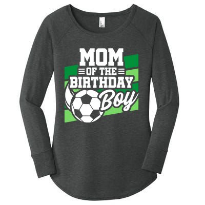 Soccer Birthday - Birthday Mom - Boy Soccer Birthday Women's Perfect Tri Tunic Long Sleeve Shirt