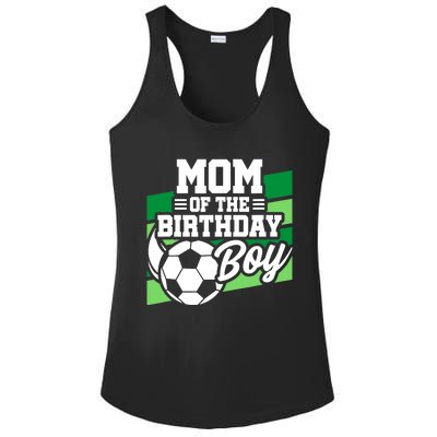 Soccer Birthday - Birthday Mom - Boy Soccer Birthday Ladies PosiCharge Competitor Racerback Tank