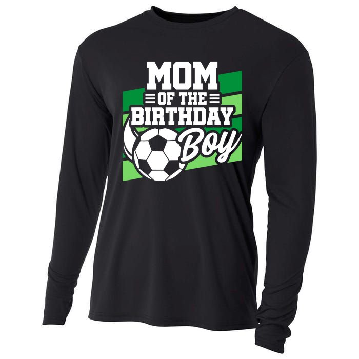 Soccer Birthday - Birthday Mom - Boy Soccer Birthday Cooling Performance Long Sleeve Crew