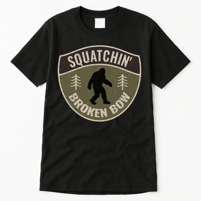 Squatchin Broken Bow Oklahoma Bigfoot Sign Art Sasquatch Tall T-Shirt